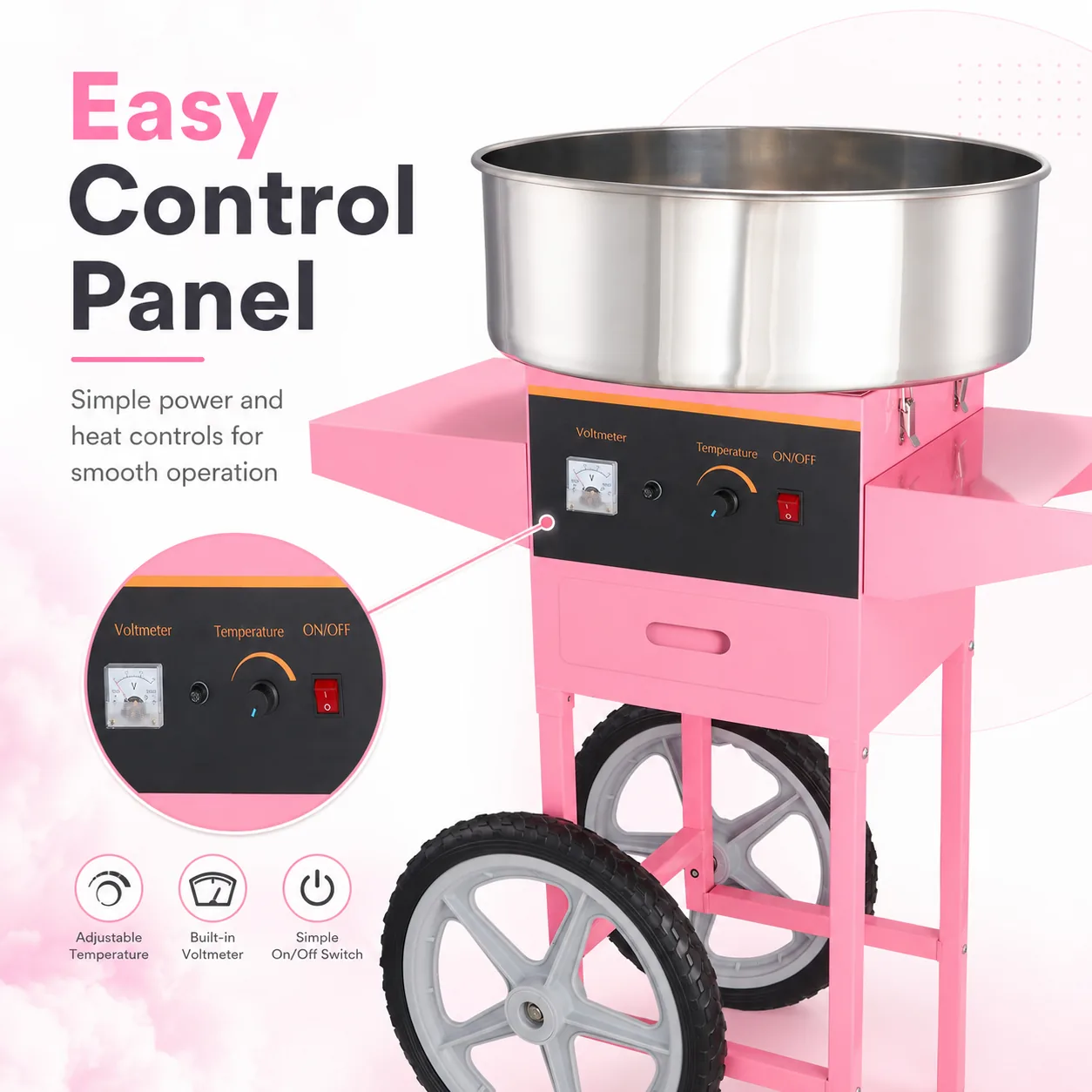 Portable cotton candy cart for Caledon event rentals