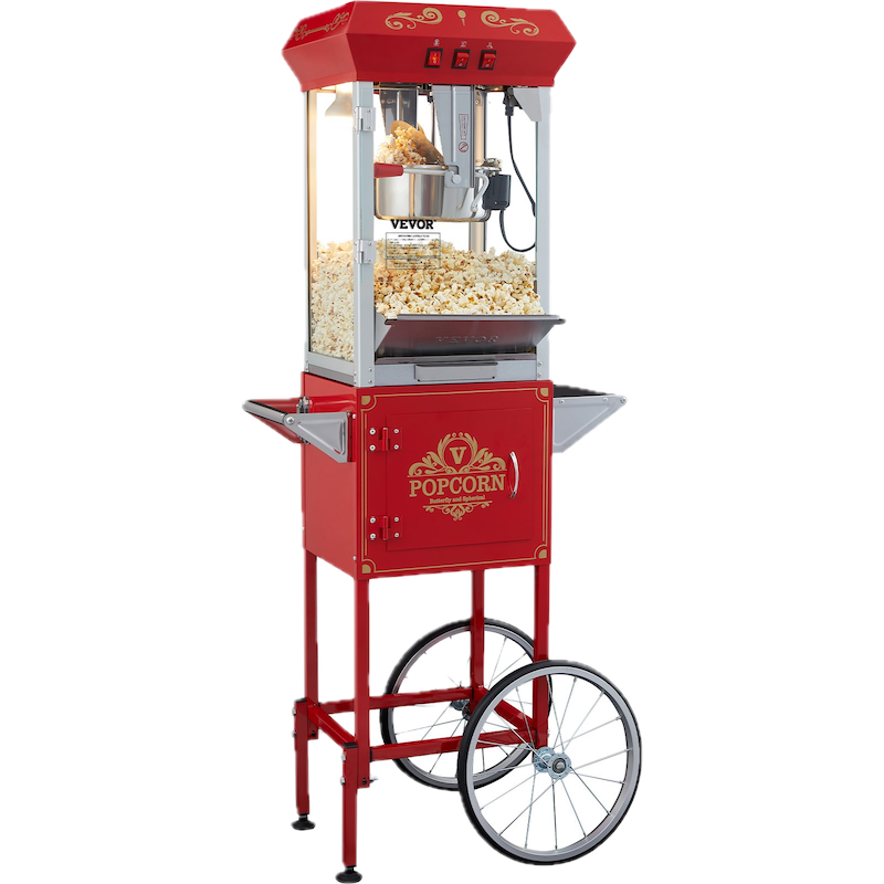 Popcorn machine rental, theatre-style cart
