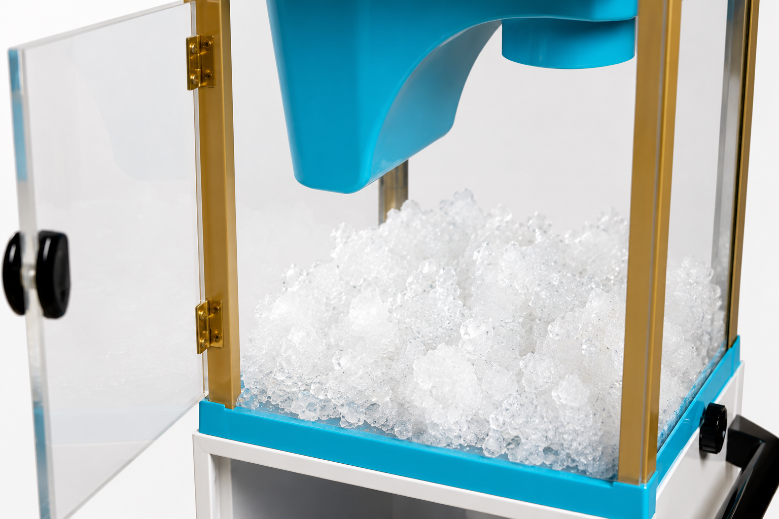 Snow cone machine with multiple syrup flavours